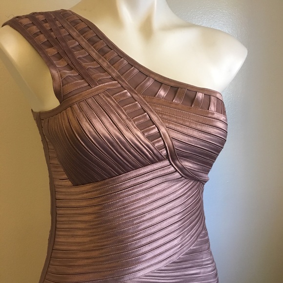 BCBGMAXAZRIA One Shoulder Bandage Dress - Picture 3 of 5